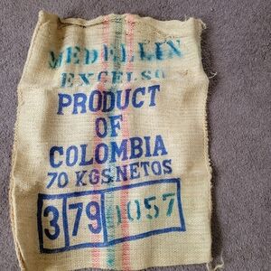 Colombian Coffee Burlap Sack Large 28" X 37" Decor DIY